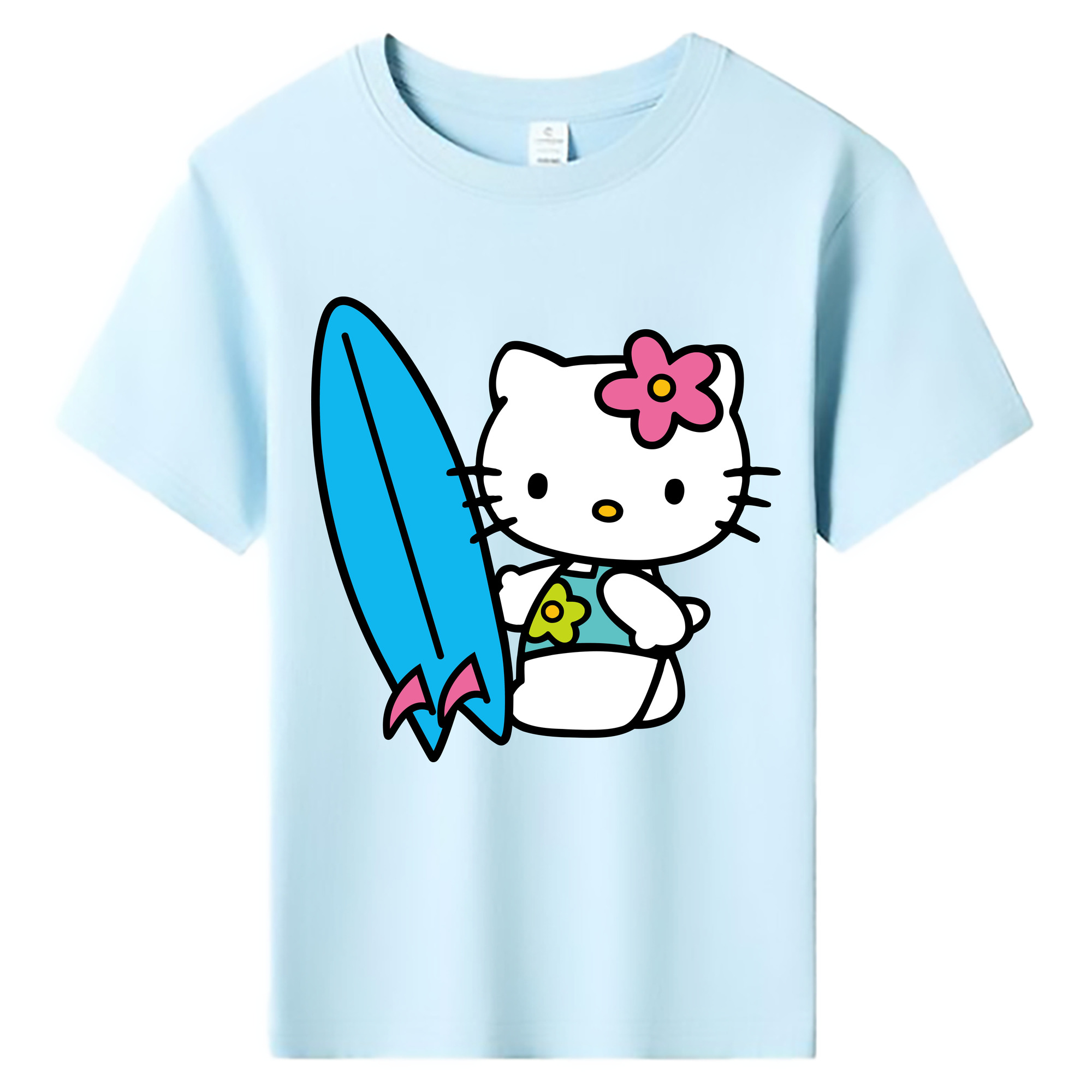 （画像用） Hello Kitty ハローキティ 綿100％キッズTシャツ（フロントプリント）